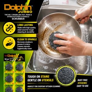 Dolphin Jumbo Steel Scrubber