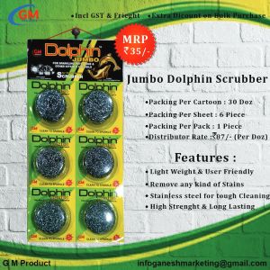 Dolphin Jumbo Steel Scrubber
