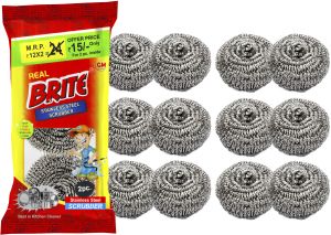 Real Brite 2 In 1 Steel Scrubber