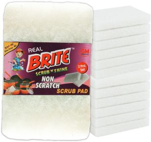 Real Brite Non Scratch White Scrub Pads