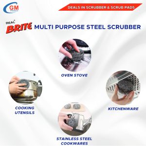 Real Brite Steel Scrubber Set