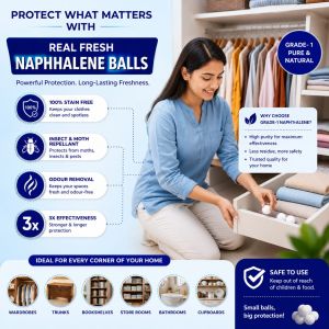 Real Fresh Wardrobe Care Naphthalene Balls