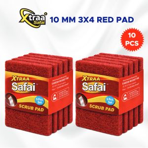 Xtraa Safai Red Force Scrub Pad Set