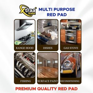 Xtraa Safai Red Force Scrub Pad Set