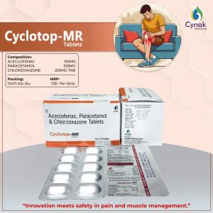 Cyclotop MR Aceclofenac Paracetamol Chlorzoxazone Tablets