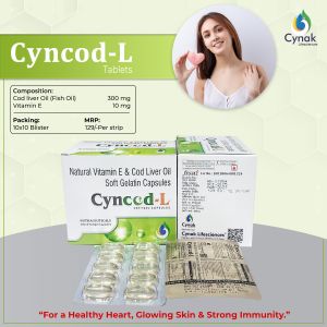 Cyncod L Cod Liver Oil Vitamin E Softgel Capsule