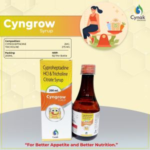 Cyngrow Cyproheptadine HCL Tricholine Citrate Syrup