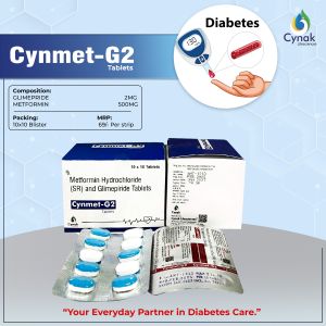 Cynmet G2 Glimepiride Metformin Hydrochloride SR Tablet