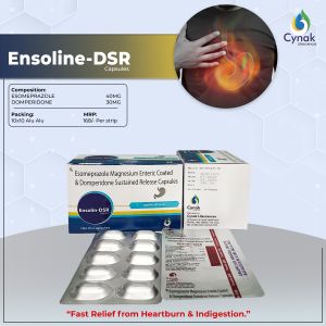 Ensolin DSR Esomeprazole Magenisum Enteric Coated Domperidone SR Capsules