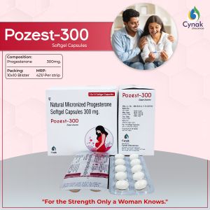 Pozest 300mg Natural Micronised Progesterone Softgel Capsules