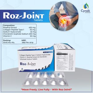 Roz Joint Collagen Peptide Type Sodium Hyaluronate Rosehip Chondroitin Vitamin C Tablets
