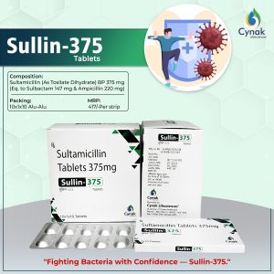 Sullin 375mg Sultamicillin Tosylate Dihydrate Tablets