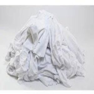 Industrial White Plain T-Shirt Wipers