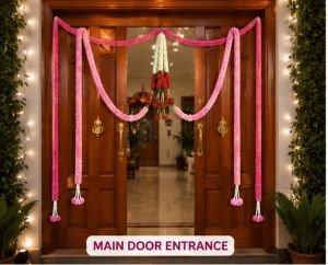 Premium Artificial Flower Door Hanging Set for Wedding, Festival &AMP; Home Decoration | 2 Door Garlands