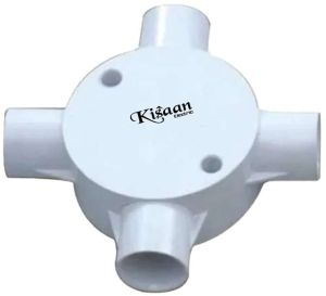 White 25mm 4 Way PVC Junction Box