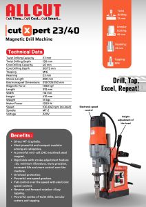 Cutxpert 23/40 Magnetic Drill Machine
