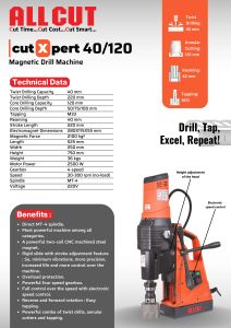 Cutxpert 40/120 Magnetic Drill Machine