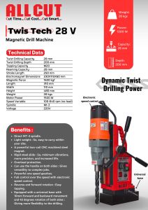 Twistech 28V Magnetic Drill Machine