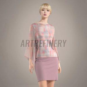 Soft Check Printed Fabric