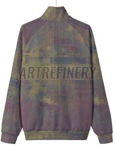 Mens Purple Texture Stand Collar Jacket