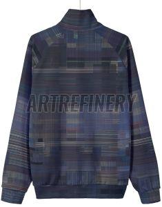 Mens Violet Urban Architectural Stand Collar Jacket