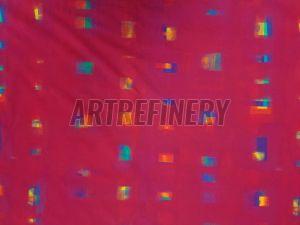 Magenta Grid Printed Fabric