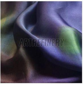 Abstract Design in Purple and Yellow Orbs Printed Fabric