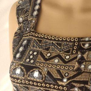 Black Banjara Boho Crop Tops