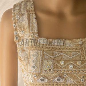 White Banjara Boho Crop Tops