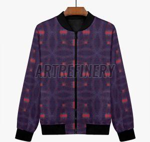 Womens Indigo Morse Code Bomber Jacket
