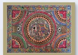 Elephant Madhubani Art Painting