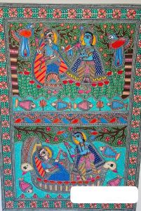 Radha Krishna Madhubani Painting