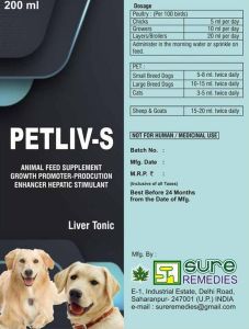 Petliv S Animal Feed Supplement