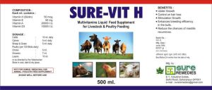 Sure VIT H Multivitamin Liquid Feed Supplement