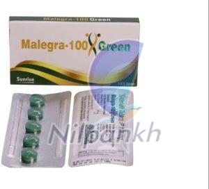Malegra 100mg Green Tablets