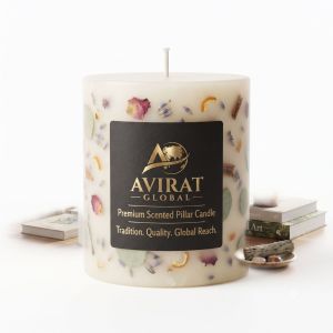 Botanical Pillar Candle