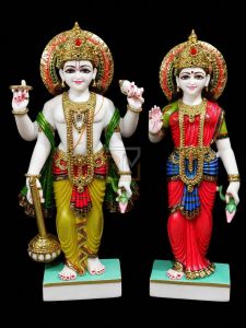 Marble Vishn- Laxmi Statue