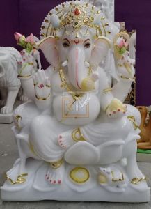 White Marble Ganesh Statue