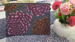 Dahlia Beaded Zipper Clutch