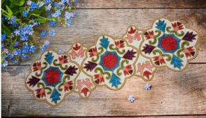 Handmade Colorful Beaded Table Runner