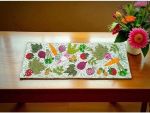 Handmade Tabletop Beaded Embroidery Table Runner