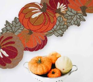 Handmade Tabletop Beaded Embroidery Table Runner