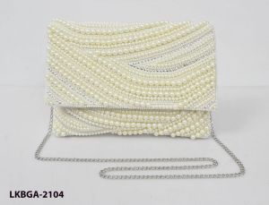 Pearl Wave Envelope Clutch Purse
