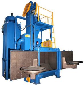 Double Door Swing Table Shot Blasting Machine