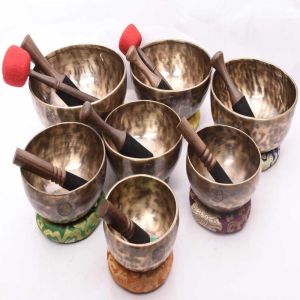 Bronze Tibetan Singing Bowl Set