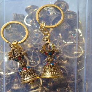 Tibetan Metal Stone Keychain