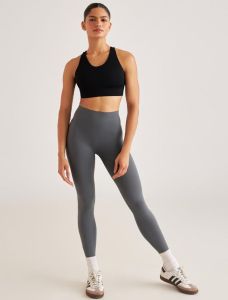 Black Racerback Sports Bra and Seamless Legging Set