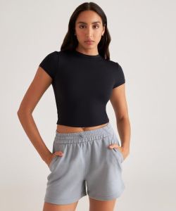 Black Short Sleeve Tee with Shorts