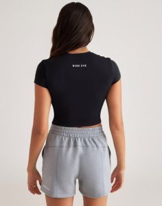 Black Short Sleeve Tee with Shorts