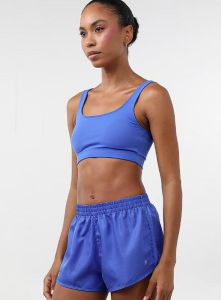 Blue Athletic Bra with Shorts